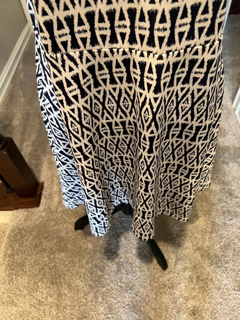 Divided Black & White Geometric Scoop-Neck Mini Dress - Picture 2 of 8